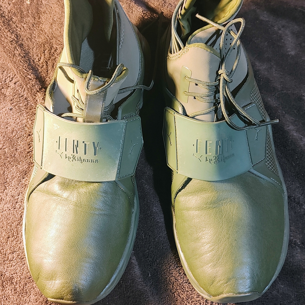 Puma Fenty Ankle Boots in Olive Green